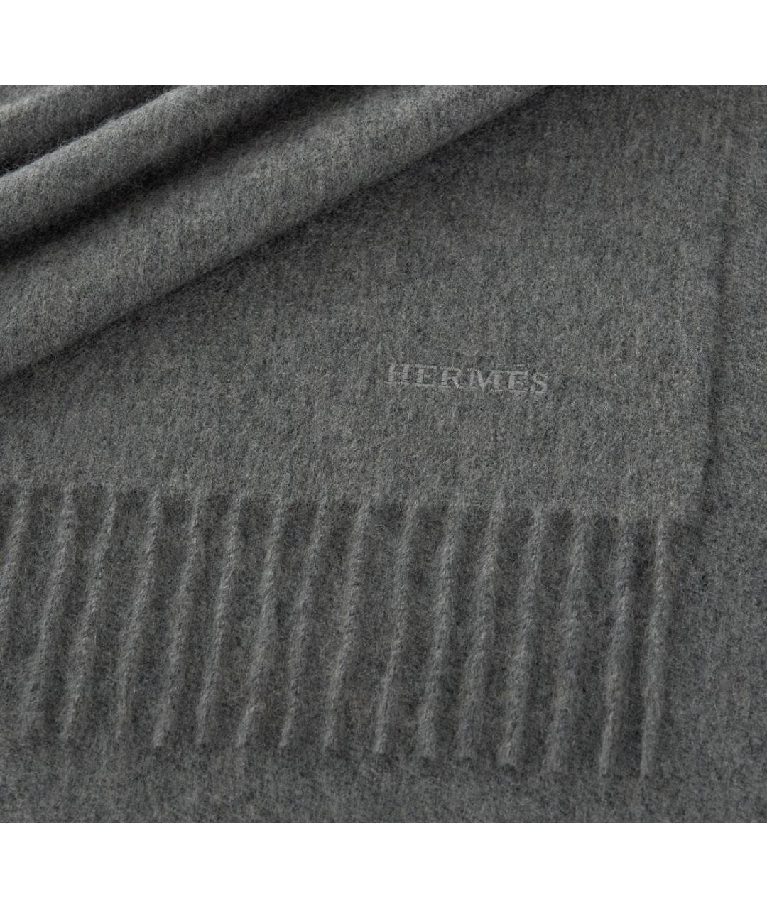HERMES PRE-OWNED Серый кашемировый шарф, фото 2