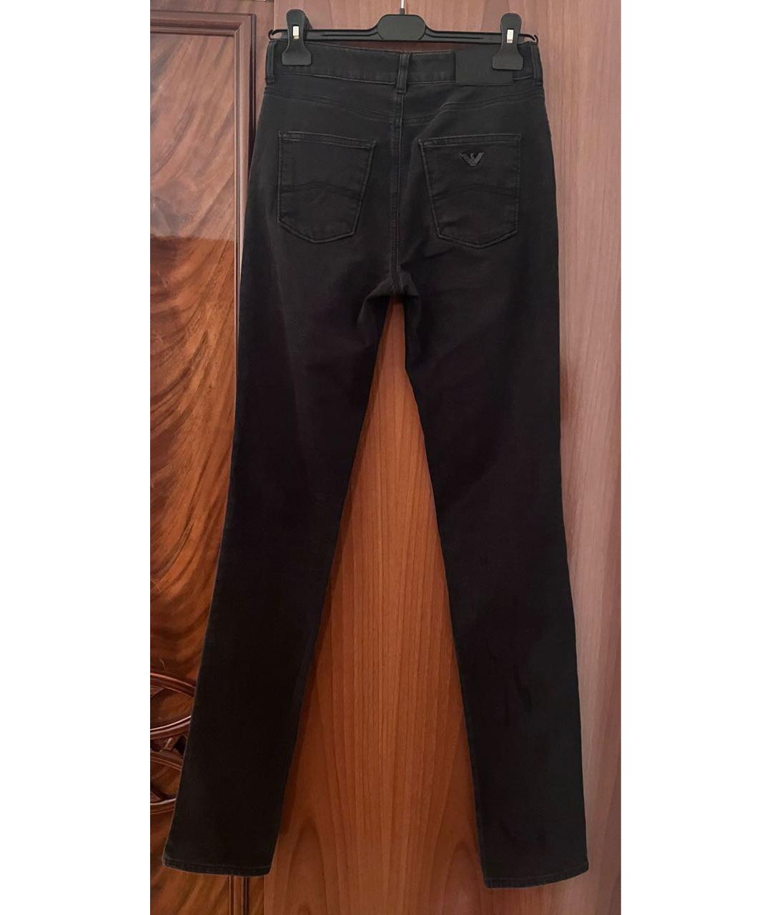 ARMANI JEANS Антрацитовые хлопковые джинсы слим, фото 2