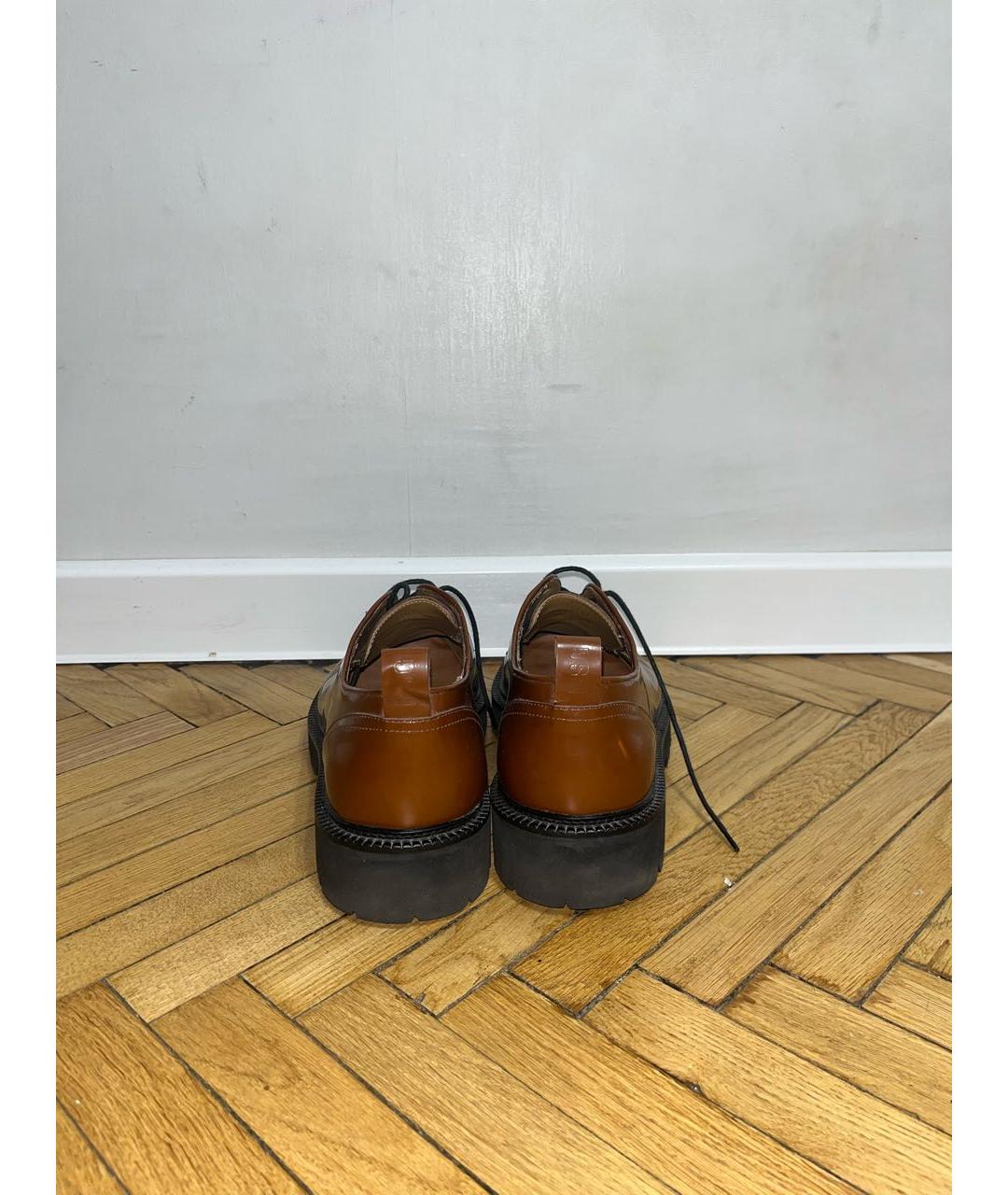 MSGM Коричневые туфли из лакированной кожи, фото 5