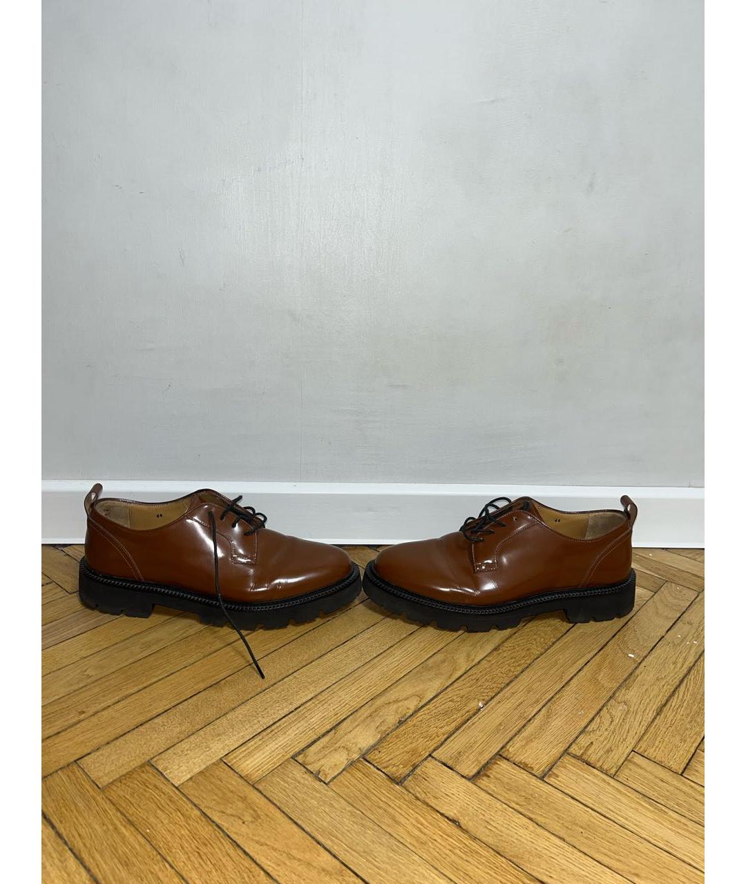 MSGM Коричневые туфли из лакированной кожи, фото 7
