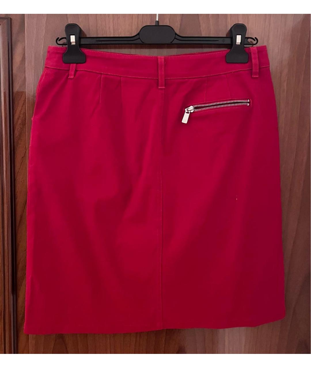 MICHAEL KORS Красная хлопковая юбка мини, фото 2