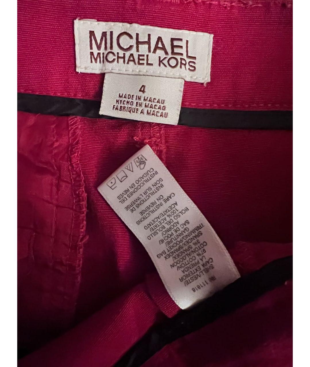 MICHAEL KORS Красная хлопковая юбка мини, фото 3