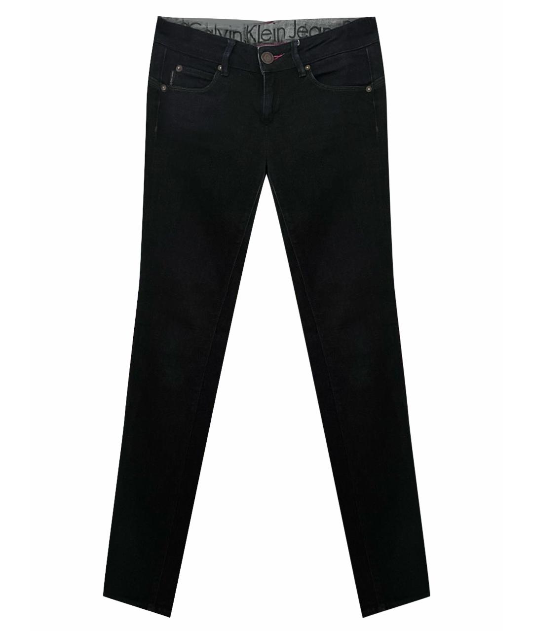 CALVIN KLEIN Темно-синие хлопковые джинсы слим, фото 1