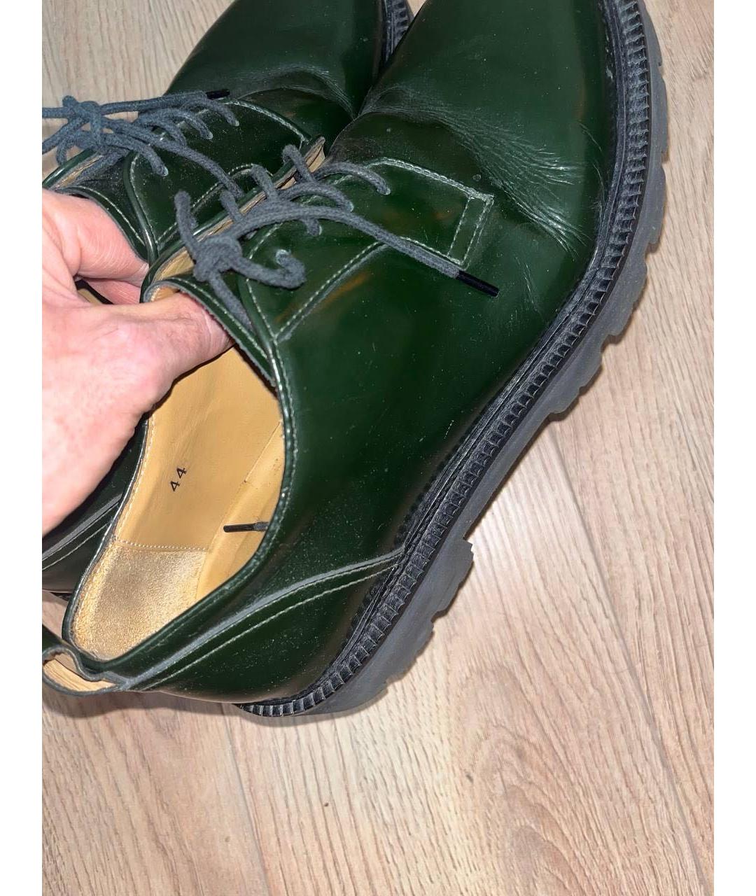 MSGM Зеленые туфли из лакированной кожи, фото 7