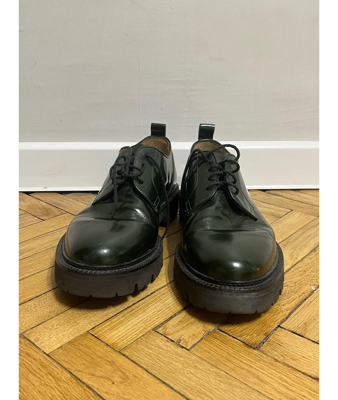 MSGM Зеленые туфли из лакированной кожи, фото 3
