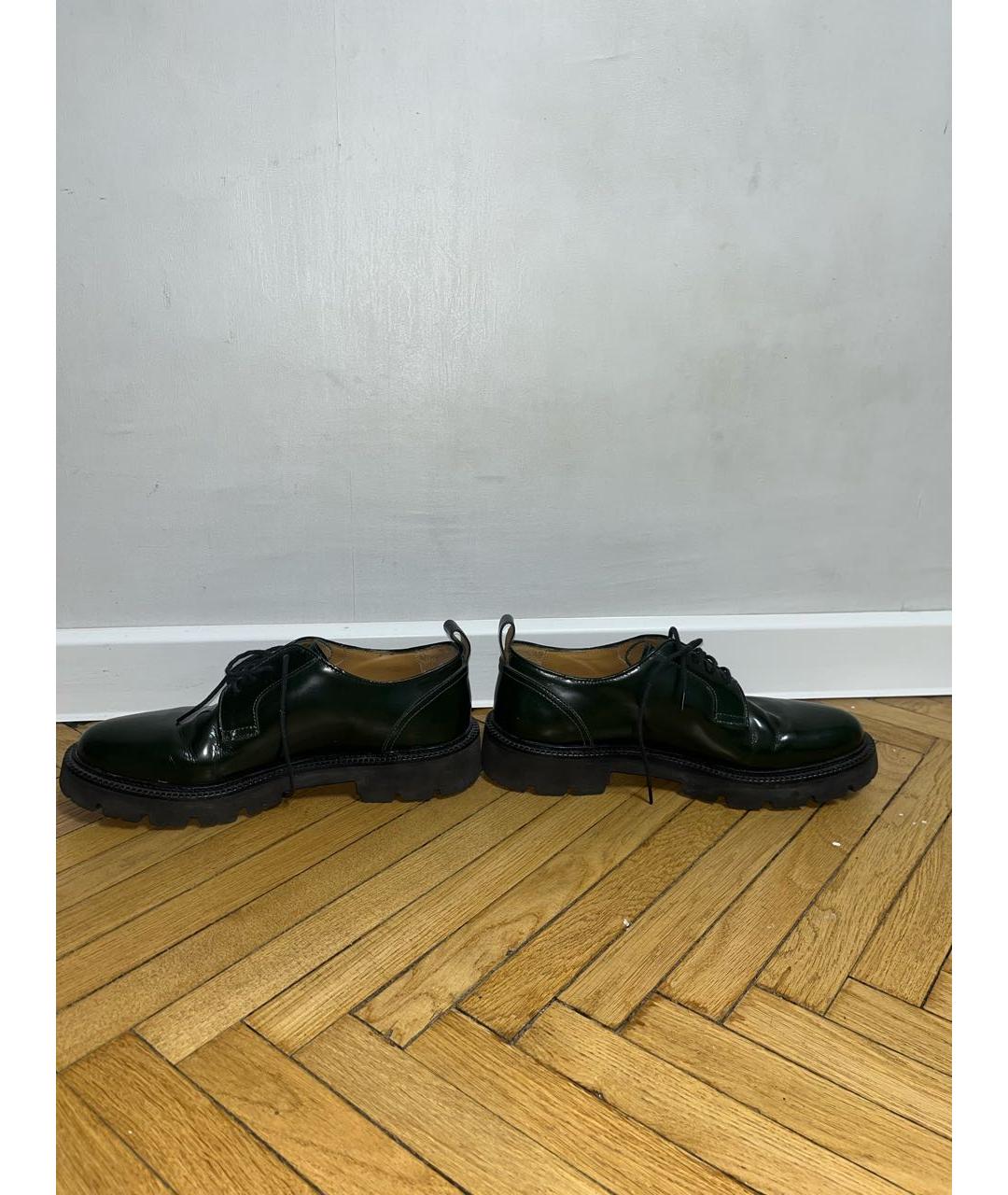 MSGM Зеленые туфли из лакированной кожи, фото 4