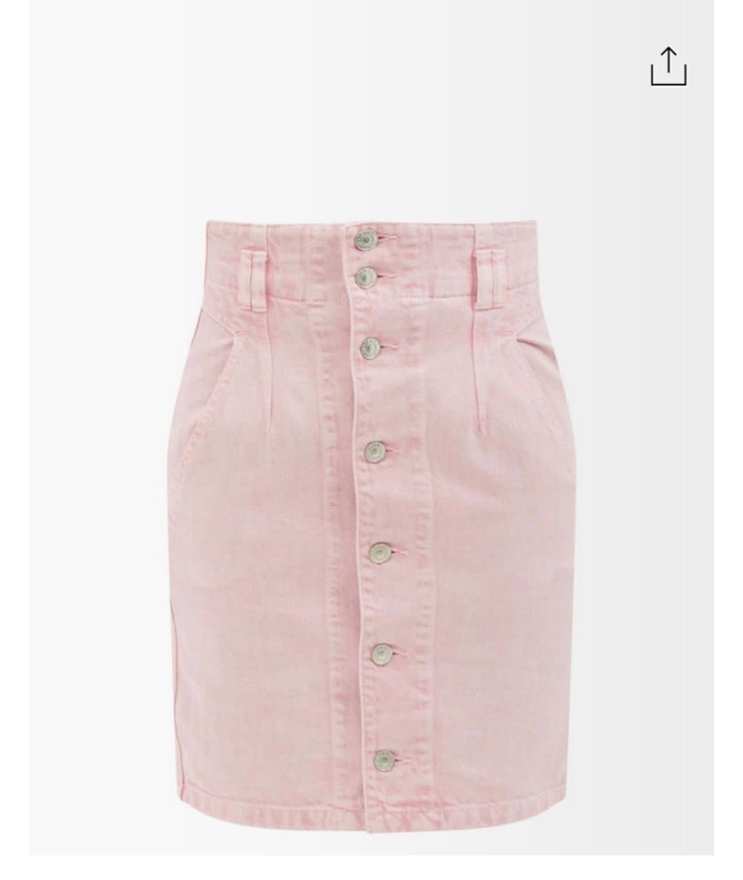 ISABEL MARANT ETOILE Розовая хлопковая юбка миди, фото 4