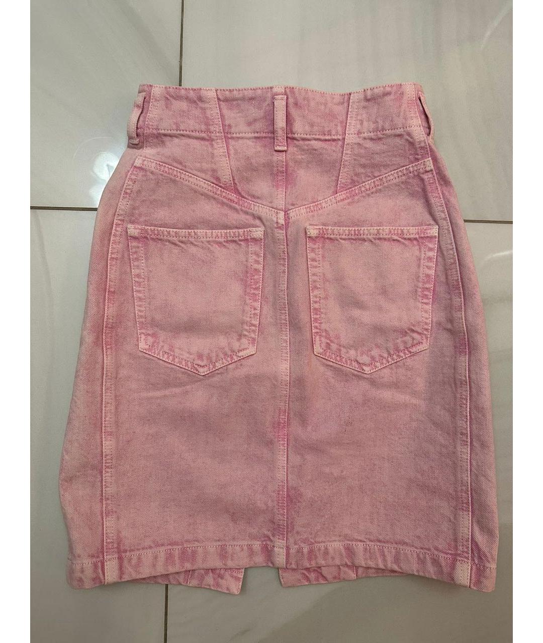 ISABEL MARANT ETOILE Розовая хлопковая юбка миди, фото 3