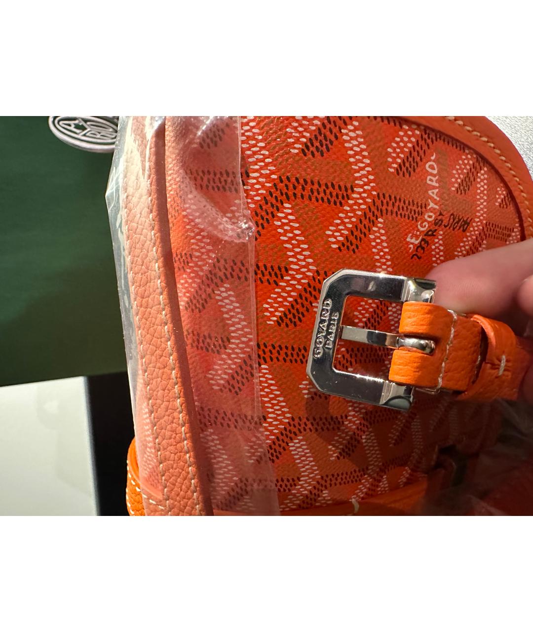 GOYARD Оранжевая кожаная сумка через плечо, фото 3
