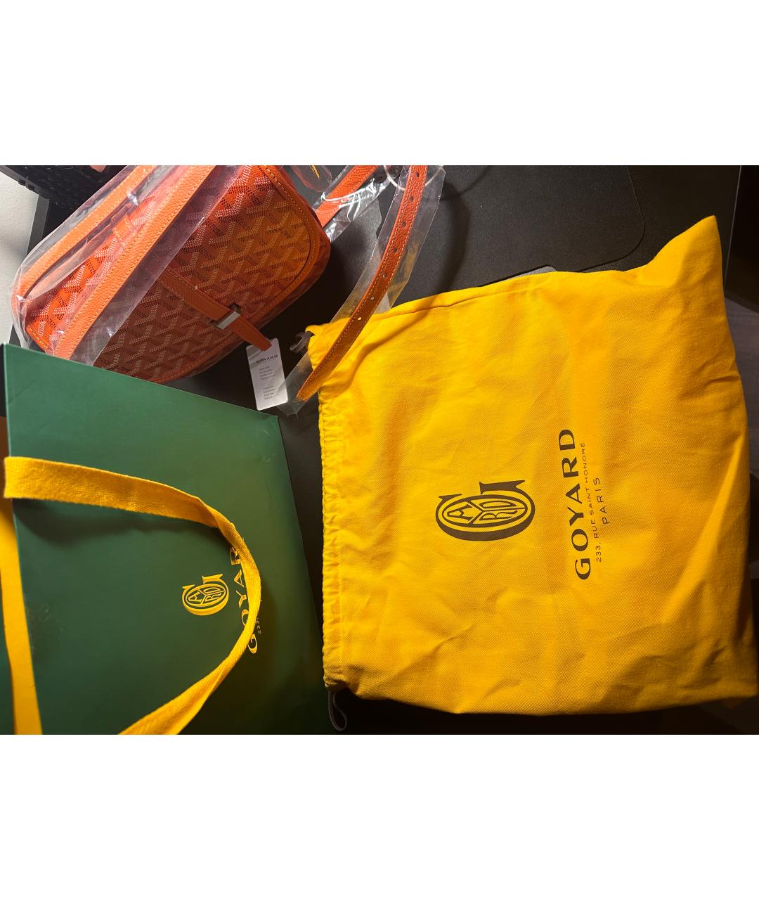 GOYARD Оранжевая кожаная сумка через плечо, фото 5