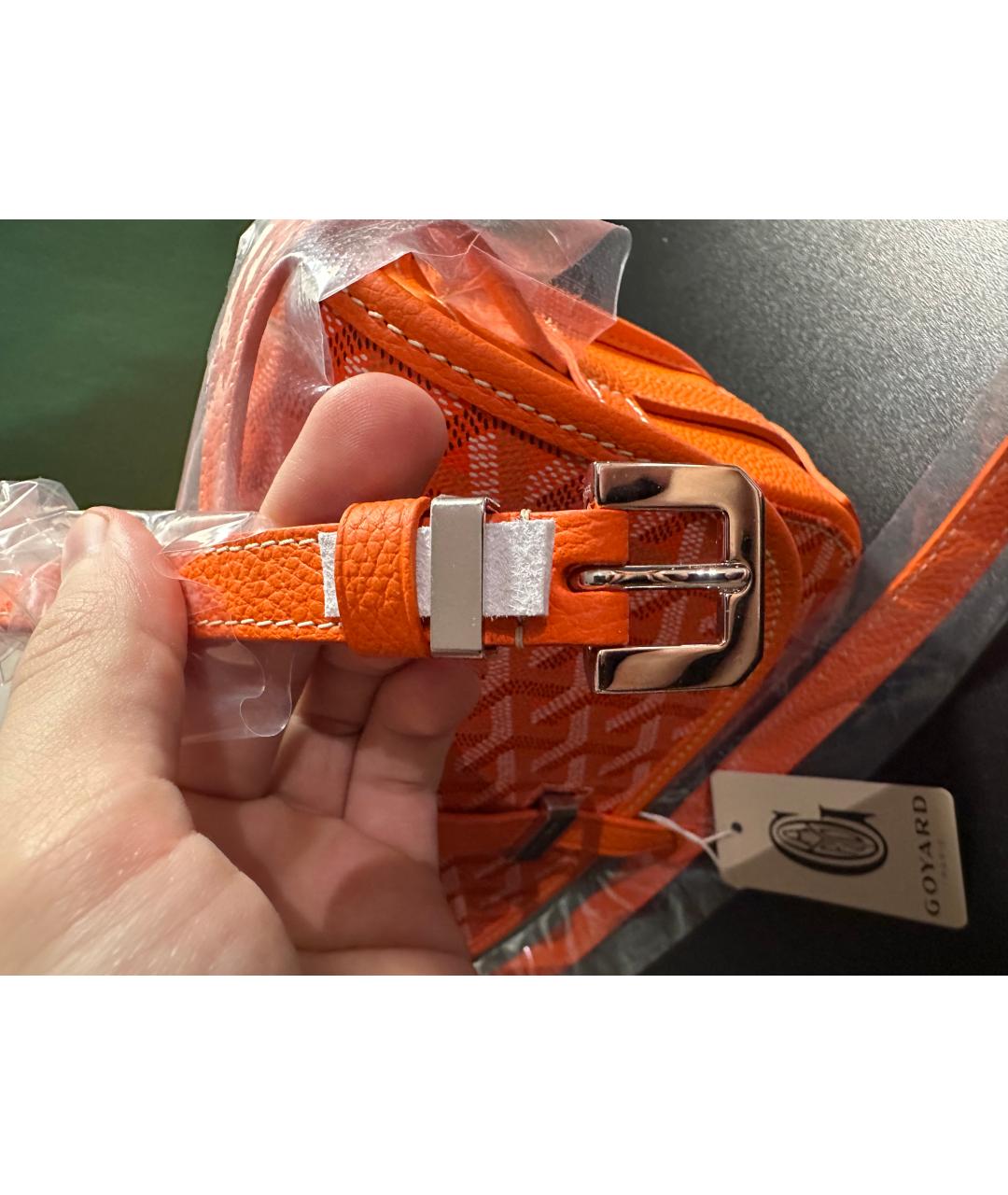 GOYARD Оранжевая кожаная сумка через плечо, фото 2