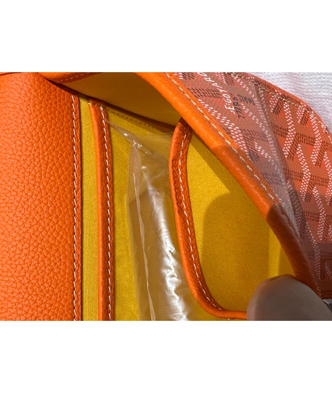 GOYARD Оранжевая кожаная сумка через плечо, фото 4