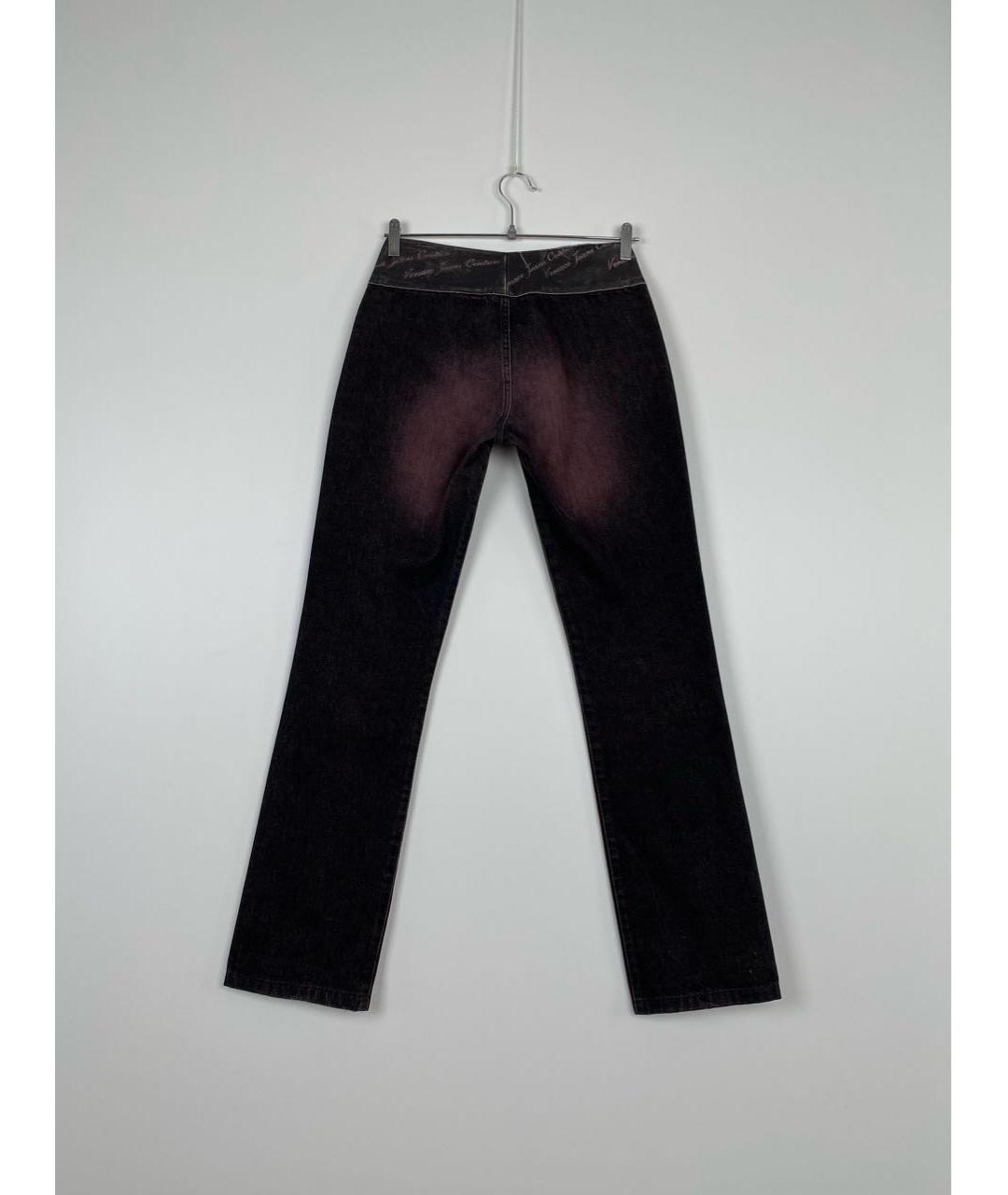 VERSACE JEANS COUTURE Фиолетовые хлопковые прямые джинсы, фото 2