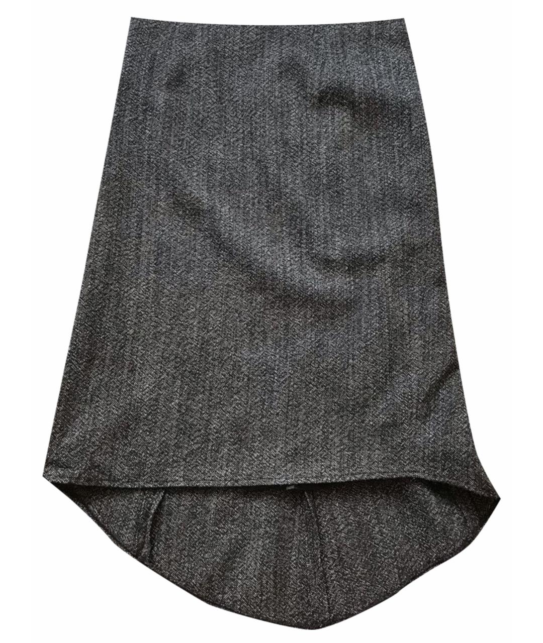CERRUTI 1881 Коричневая шерстяная юбка миди, фото 1