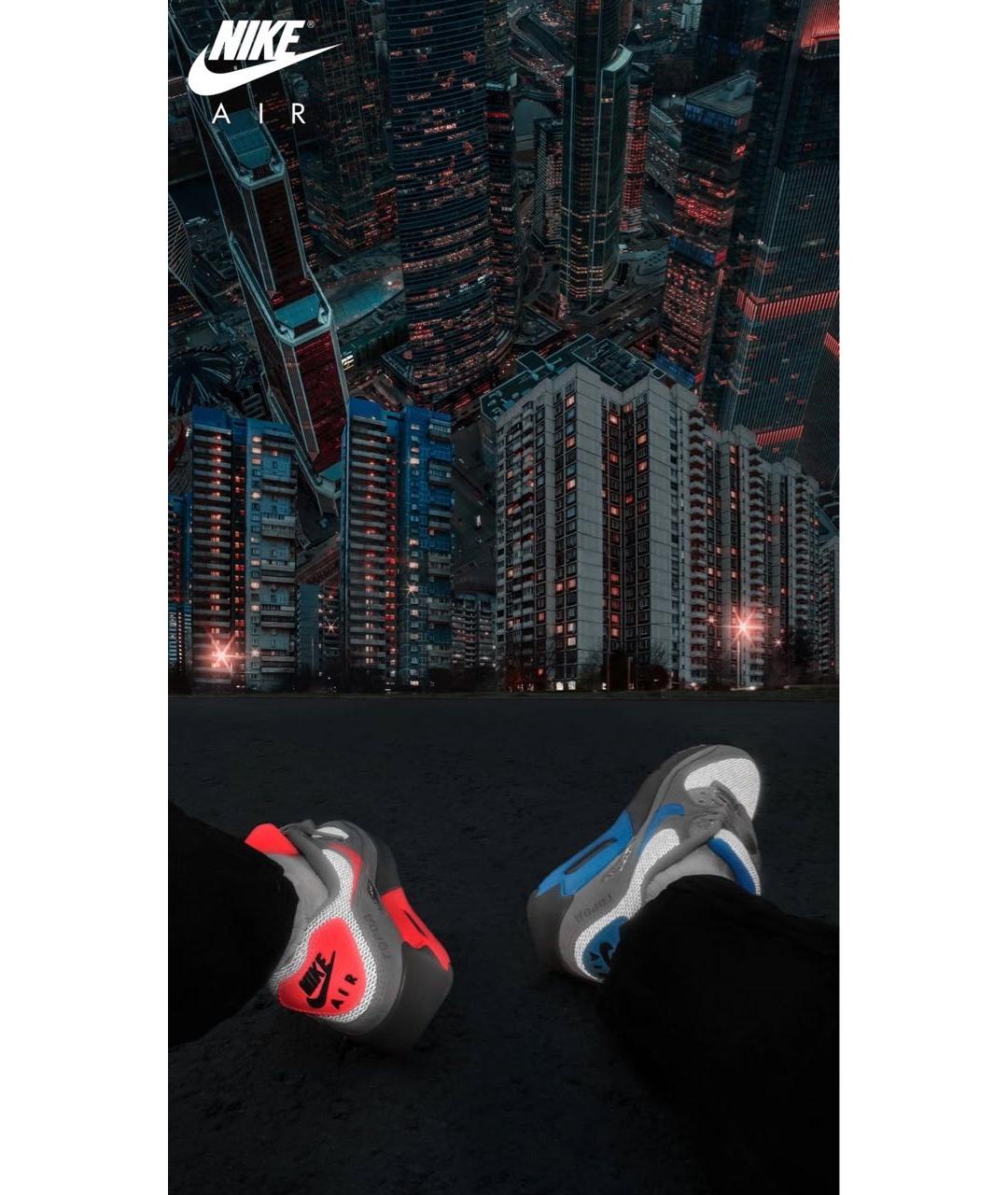 NIKE Серебряные кожаные низкие кроссовки / кеды, фото 6