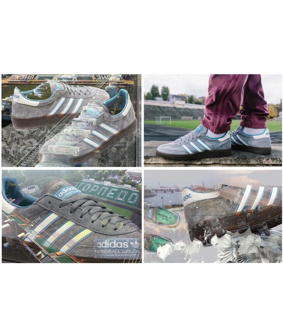 ADIDAS Серые замшевые кроссовки, фото 5