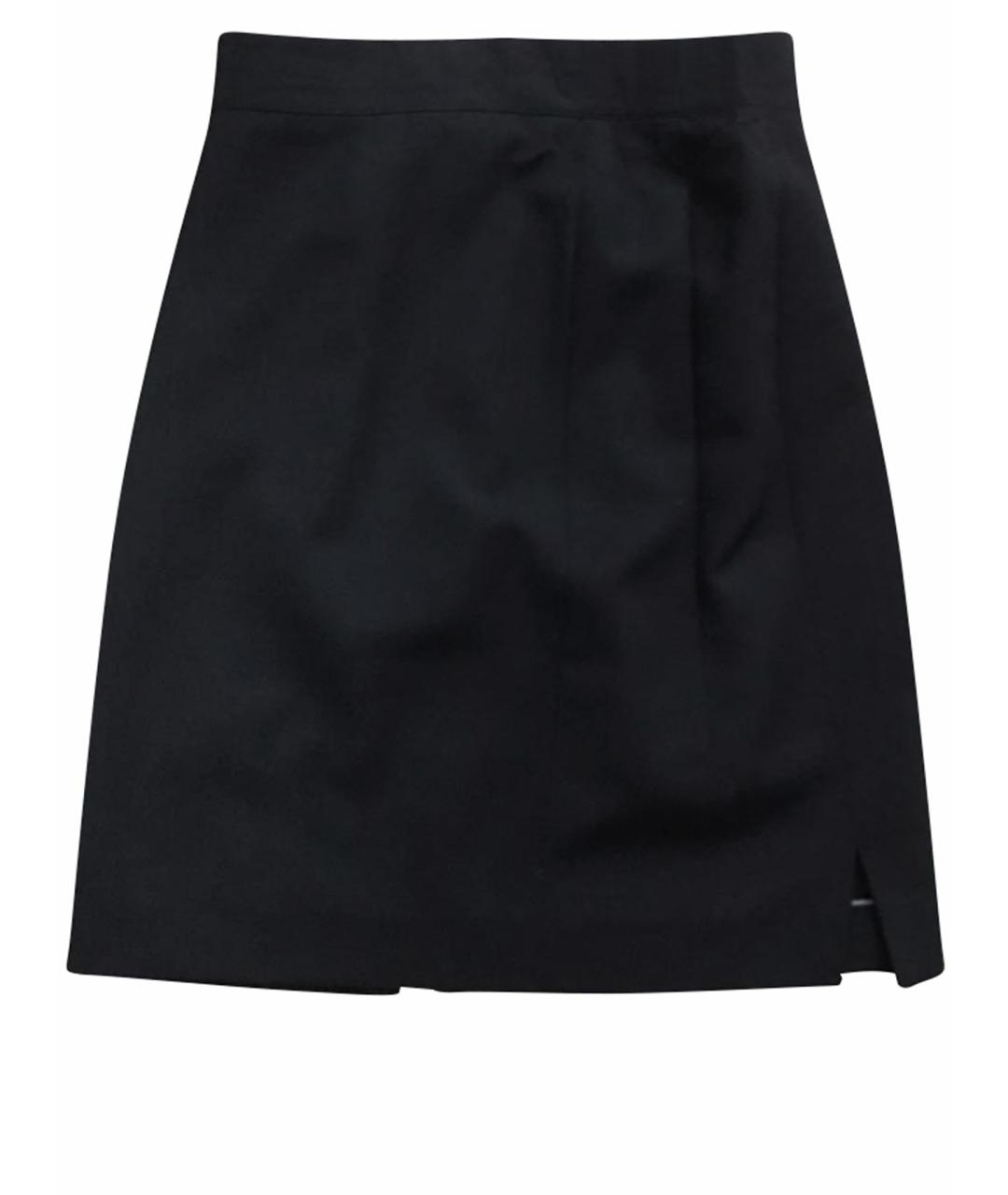 ESCADA Черная шерстяная юбка мини, фото 1
