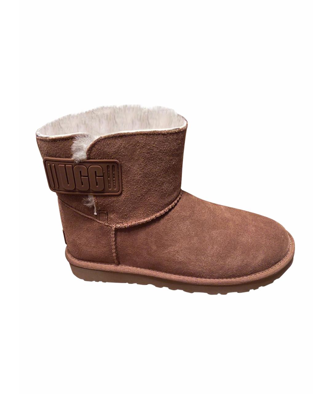 UGG AUSTRALIA Коричневые замшевые ботинки, фото 1