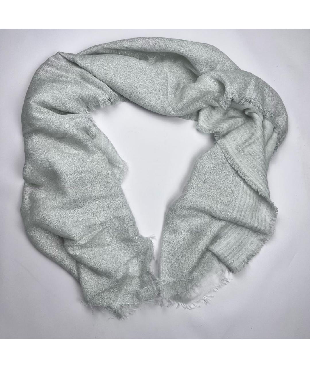 PESERICO Белый хлопковый шарф, фото 4