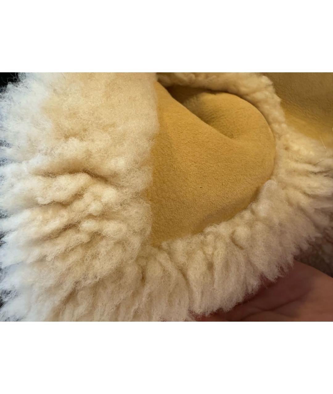 CELINE Бежевая шерстяная дубленка, фото 5