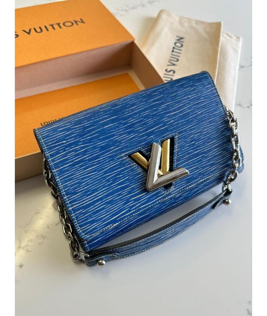 LOUIS VUITTON PRE-OWNED Синяя кожаная сумка через плечо, фото 9
