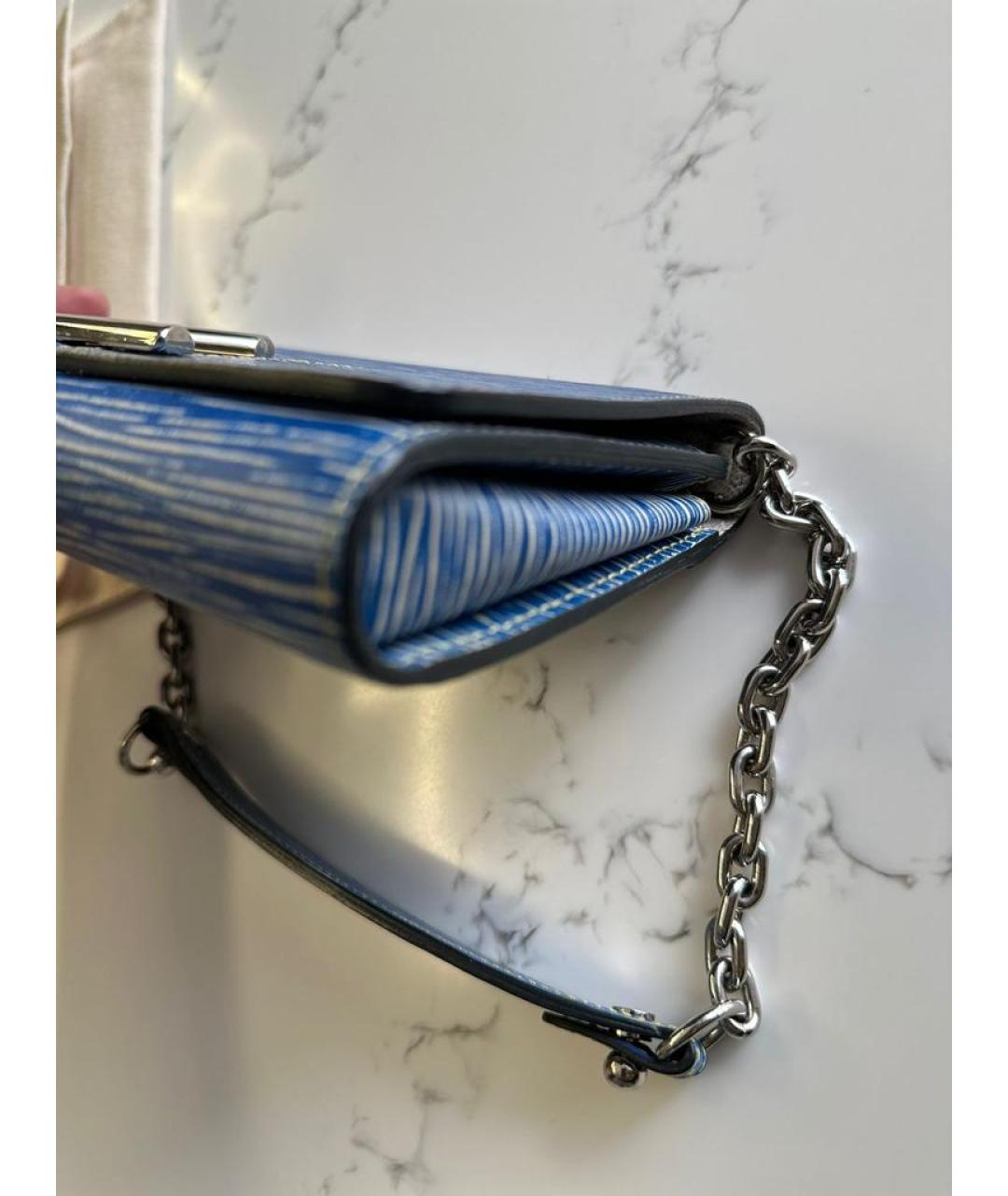 LOUIS VUITTON PRE-OWNED Синяя кожаная сумка через плечо, фото 7