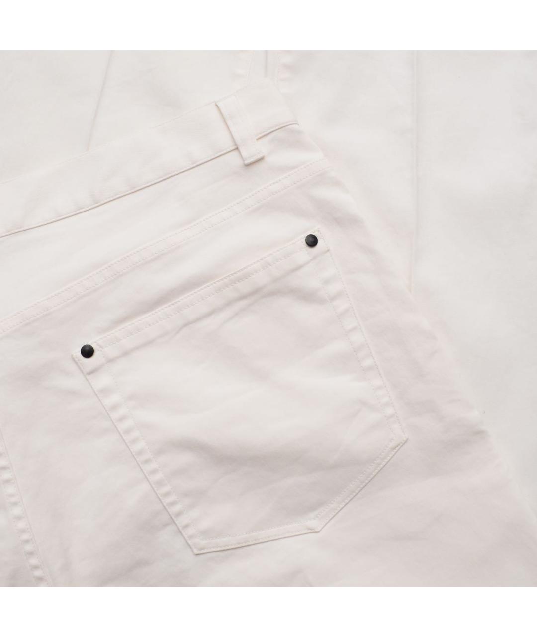 JOHN VARVATOS Белые хлопко-полиэстеровые джинсы скинни, фото 4