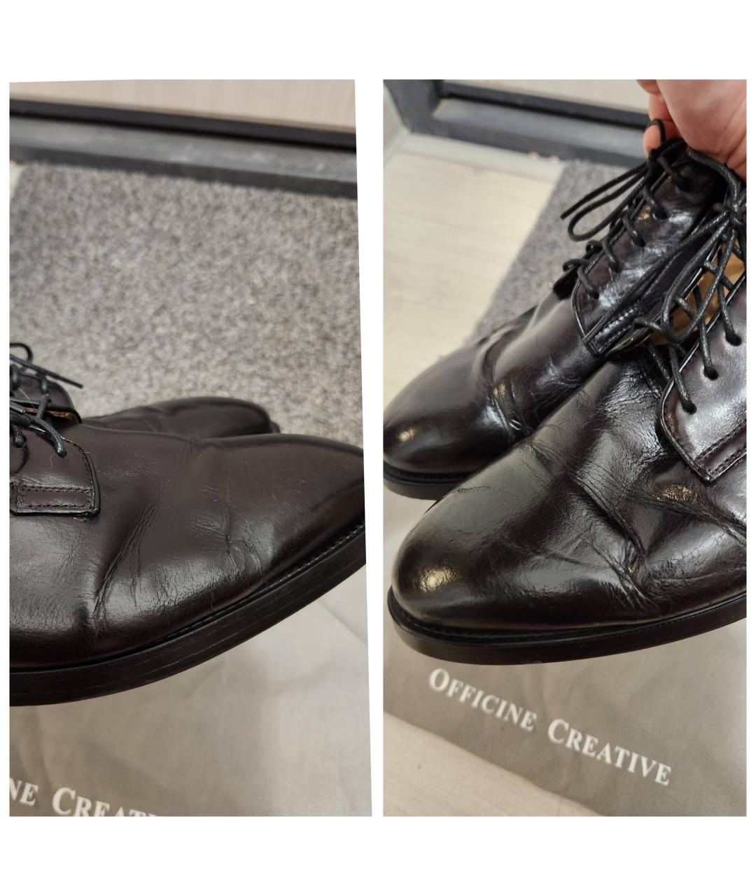 OFFICINE CREATIVE Черные кожаные туфли, фото 8