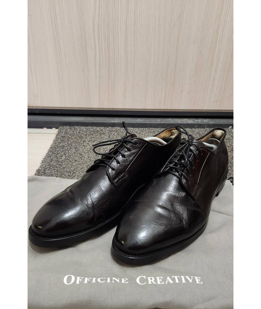 OFFICINE CREATIVE Черные кожаные туфли, фото 6