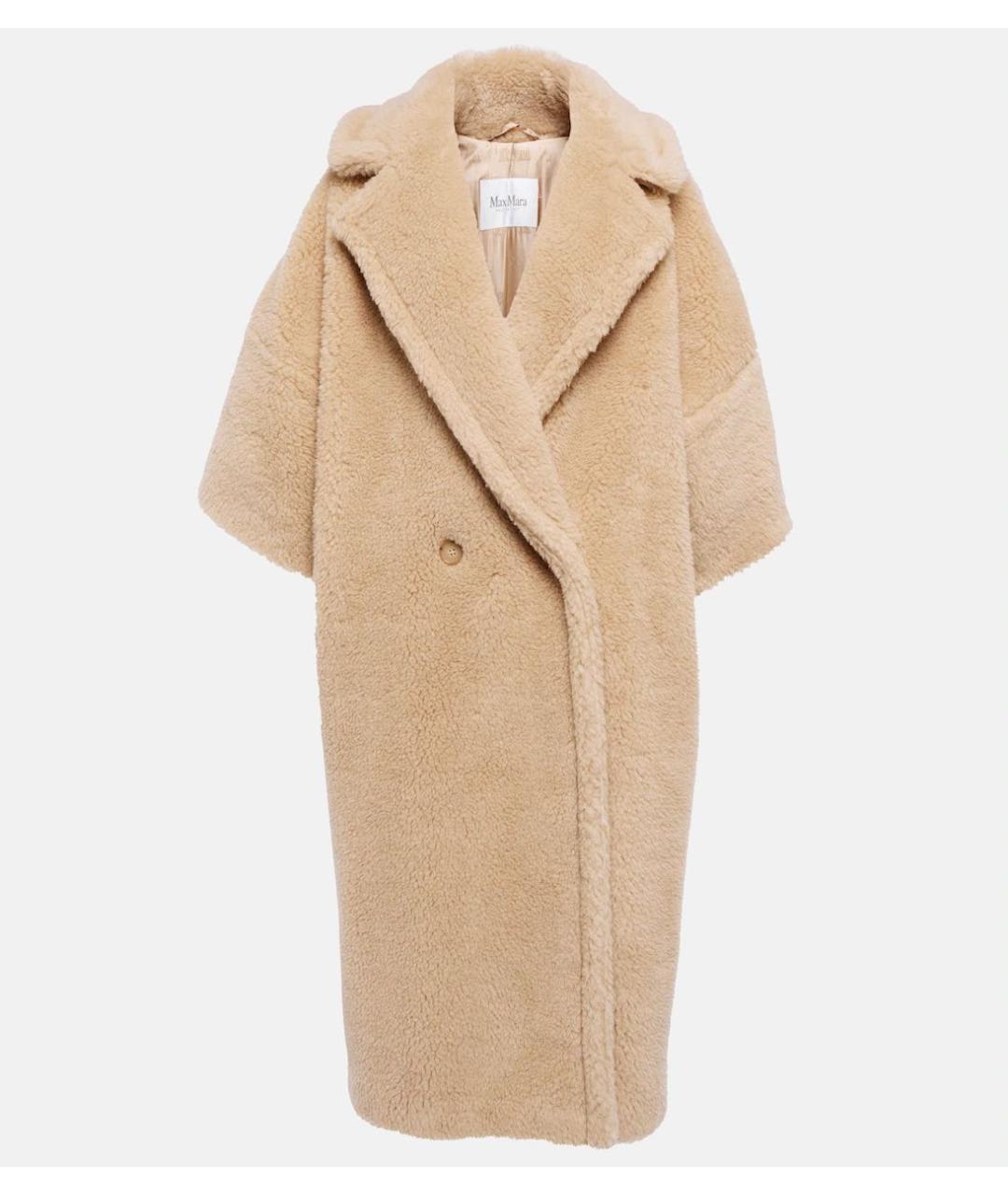 MAX MARA Бежевая шерстяная шуба, фото 6