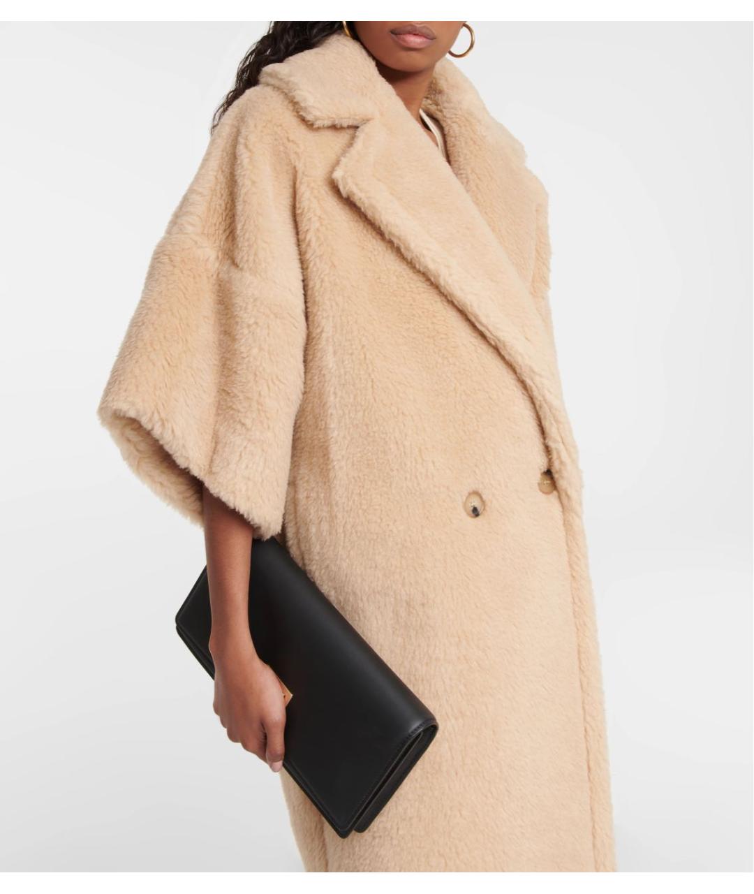 MAX MARA Бежевая шерстяная шуба, фото 4