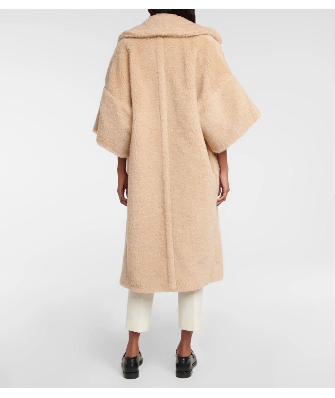 MAX MARA Бежевая шерстяная шуба, фото 2