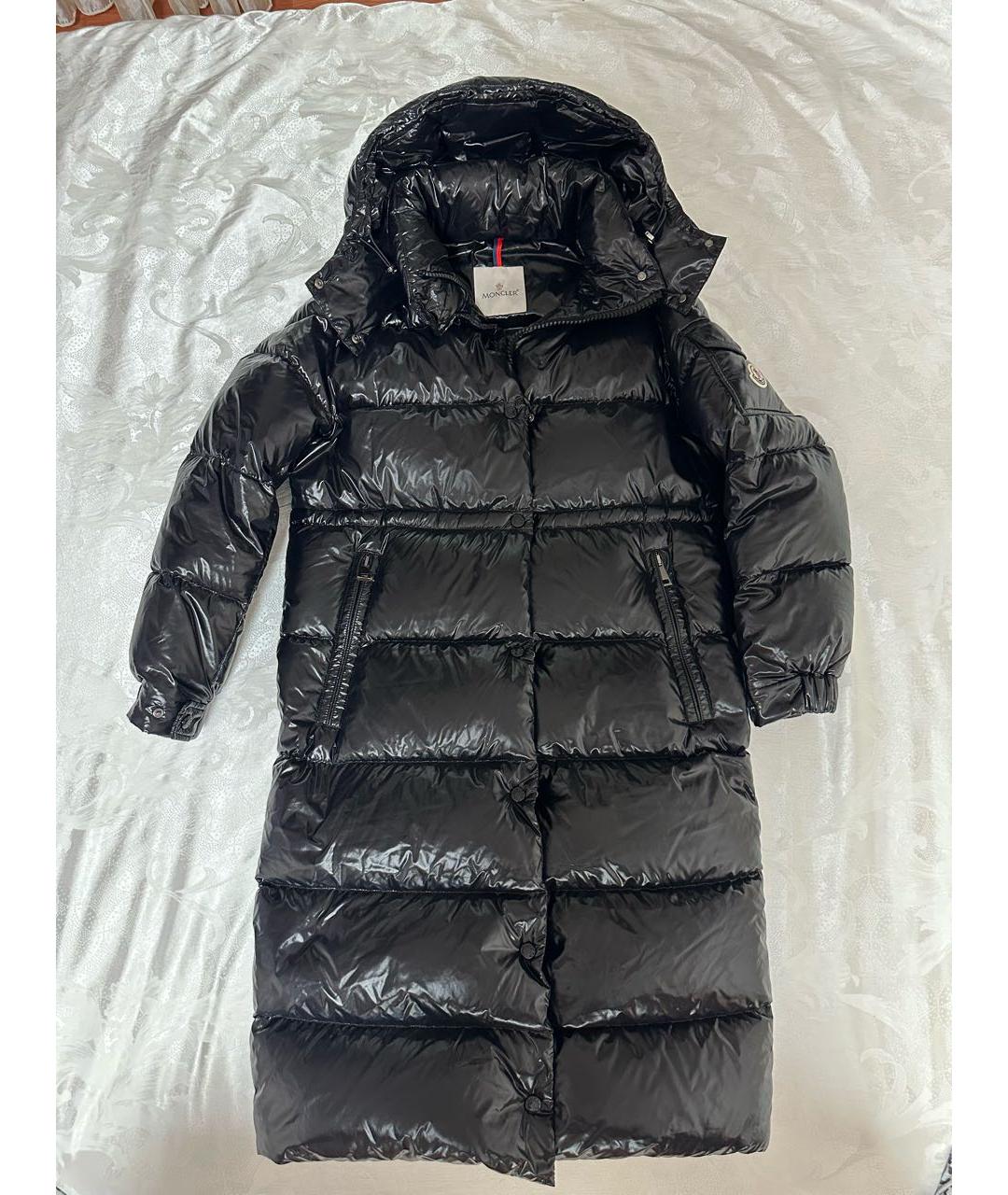 MONCLER Черный пуховик, фото 2