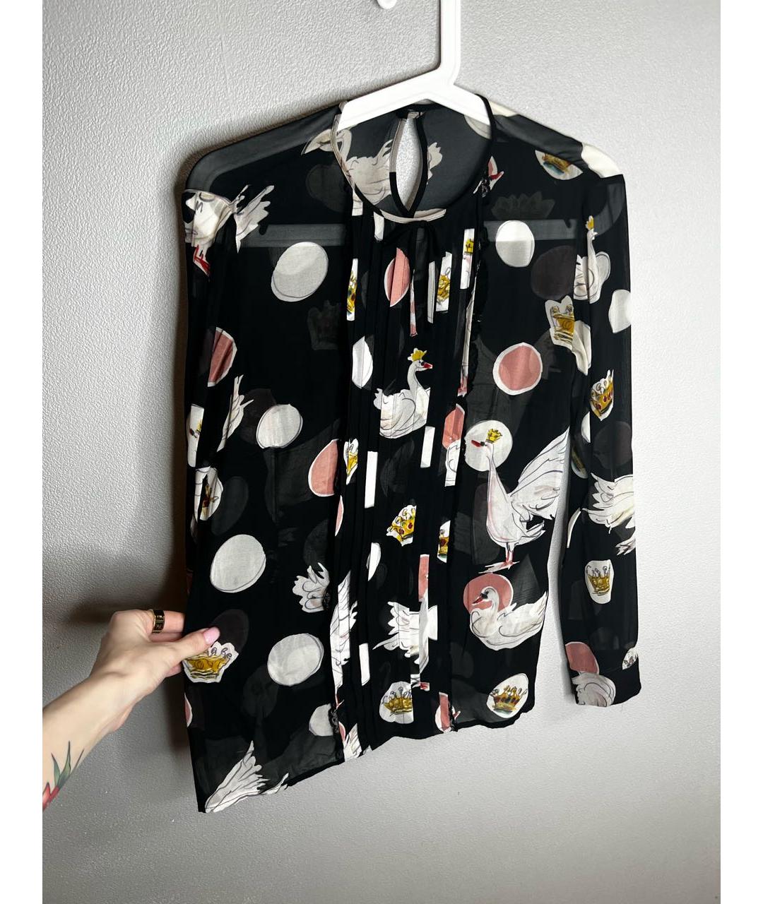 RED VALENTINO Черная блузы, фото 7