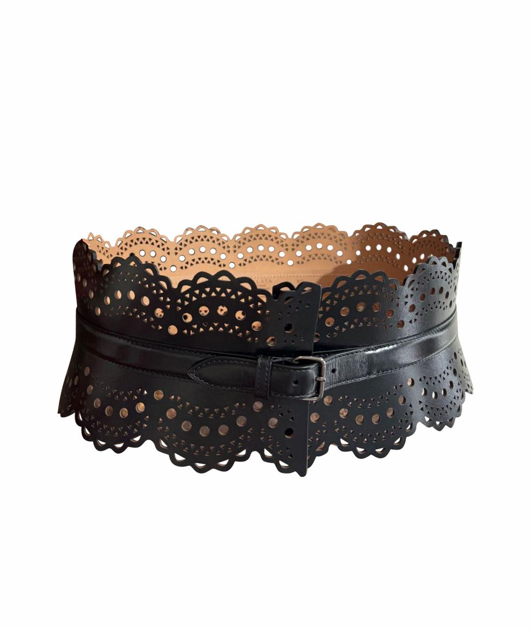 ALAIA Черный кожаный ремень, фото 1