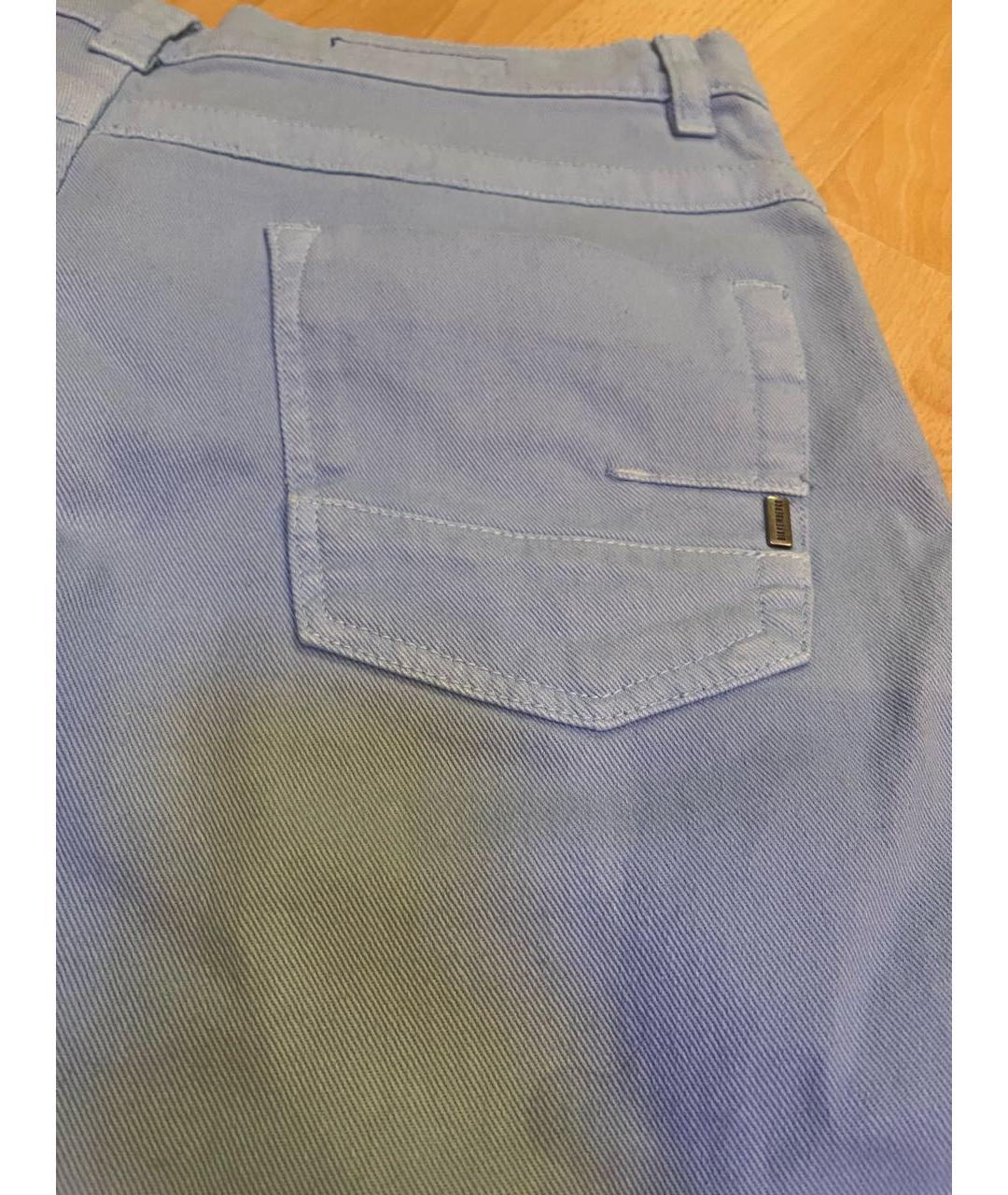 BIKKEMBERGS Голубые хлопко-эластановые джинсы скинни, фото 4