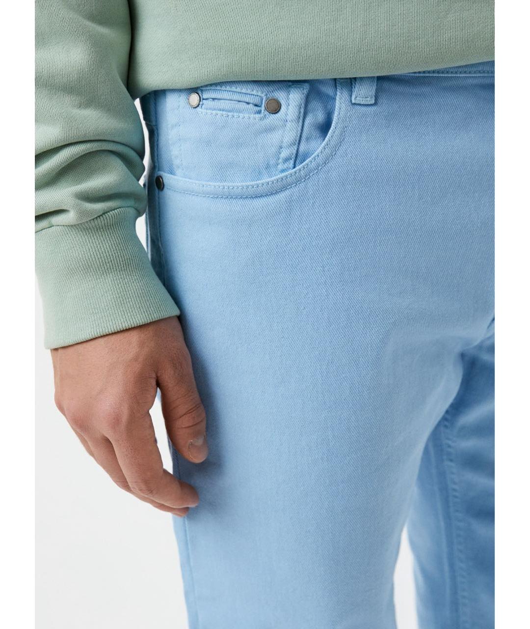 BIKKEMBERGS Голубые хлопко-эластановые джинсы скинни, фото 7