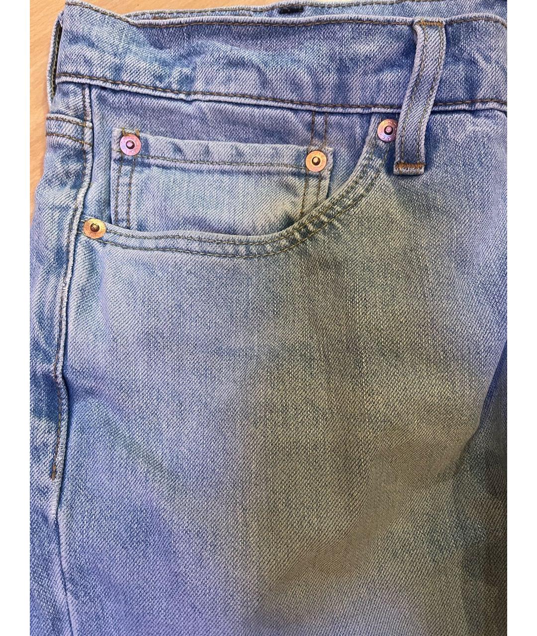 LEVI'S Голубые хлопковые джинсы скинни, фото 5