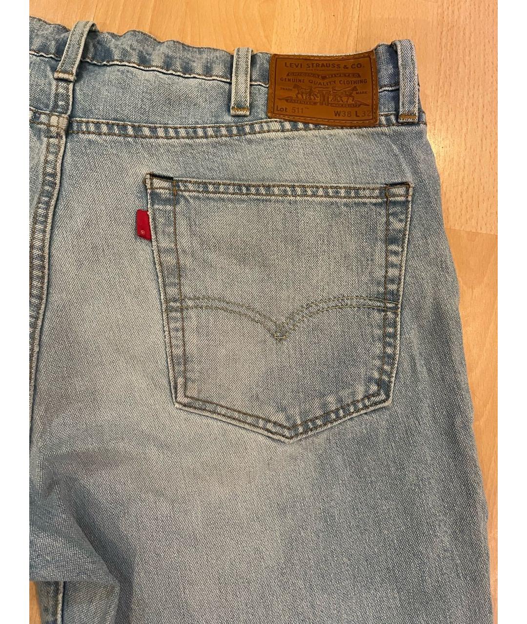 LEVI'S Голубые хлопковые джинсы скинни, фото 6