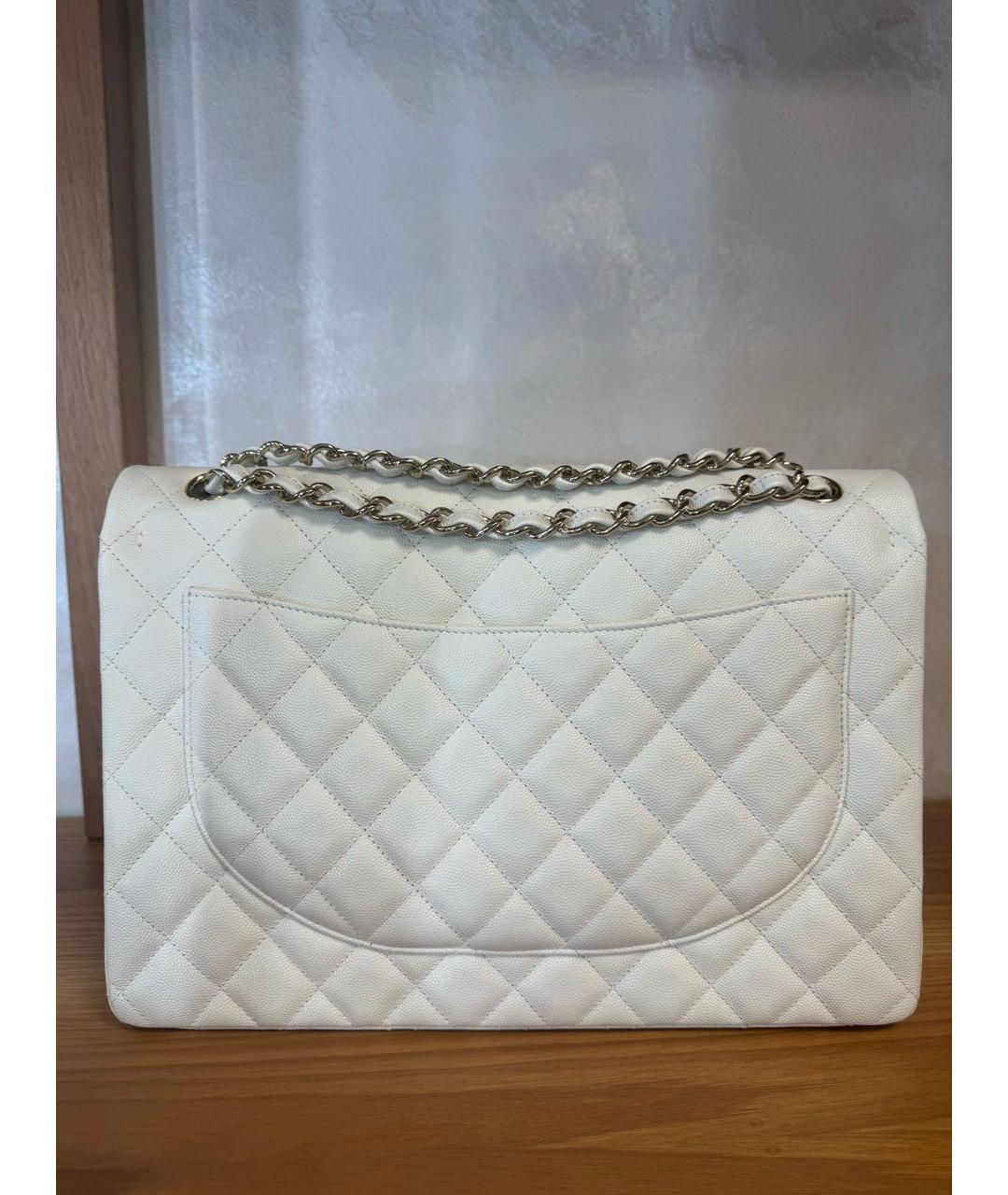 CHANEL PRE-OWNED Белая кожаная сумка через плечо, фото 2