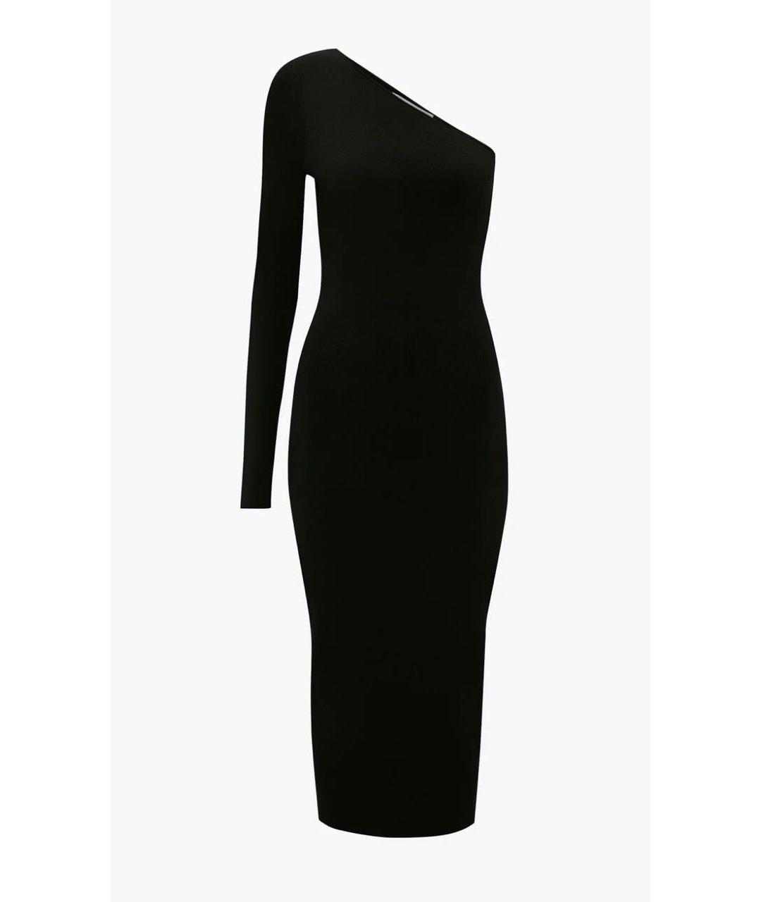 VICTORIA BECKHAM Черное вискозное вечернее платье, фото 9