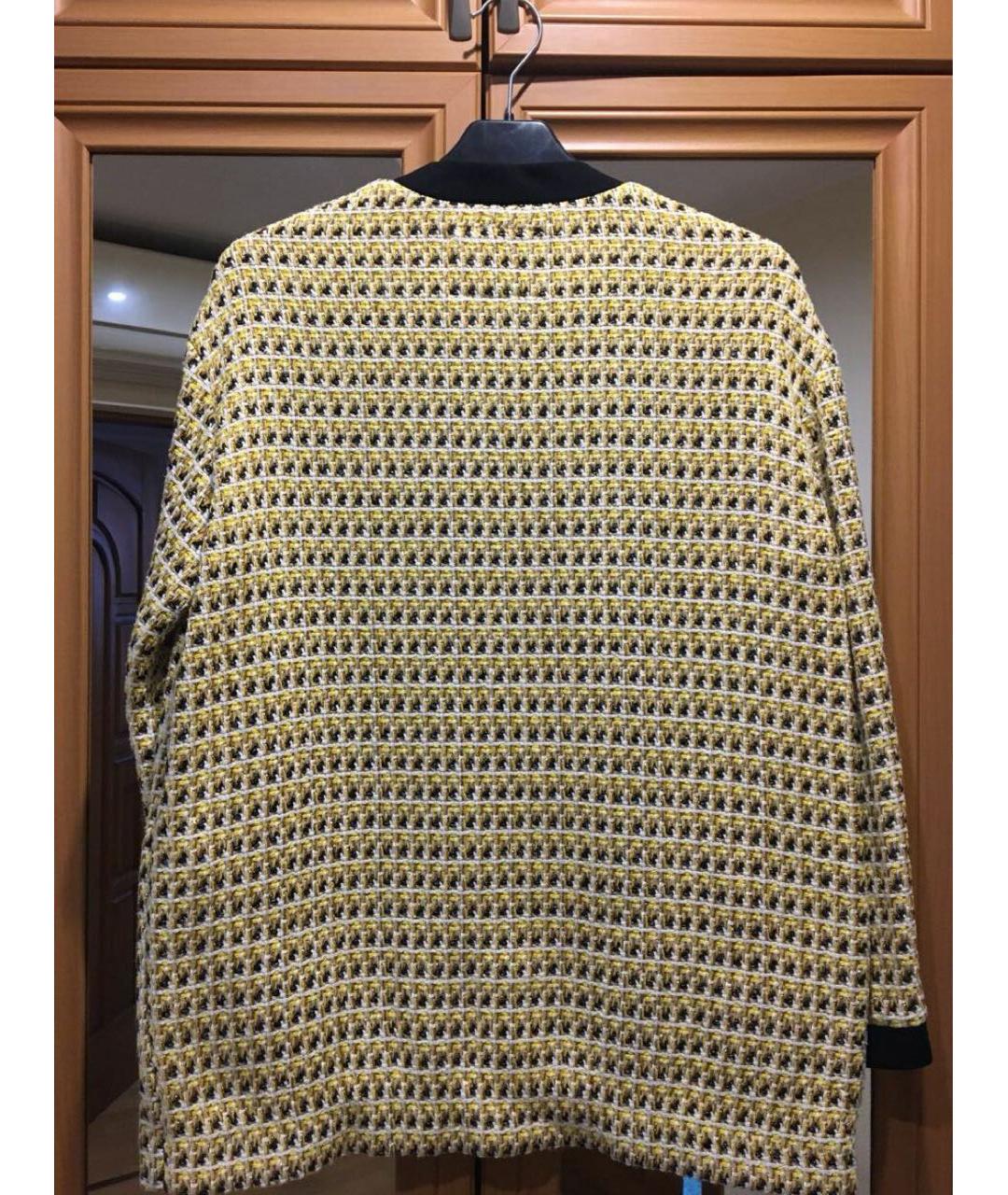 MAJE Желтый твидовый жакет/пиджак, фото 2