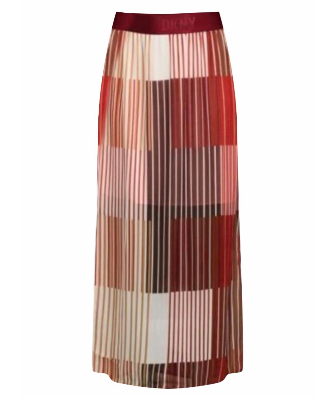 DKNY Бордовая полиэстеровая юбка макси, фото 1