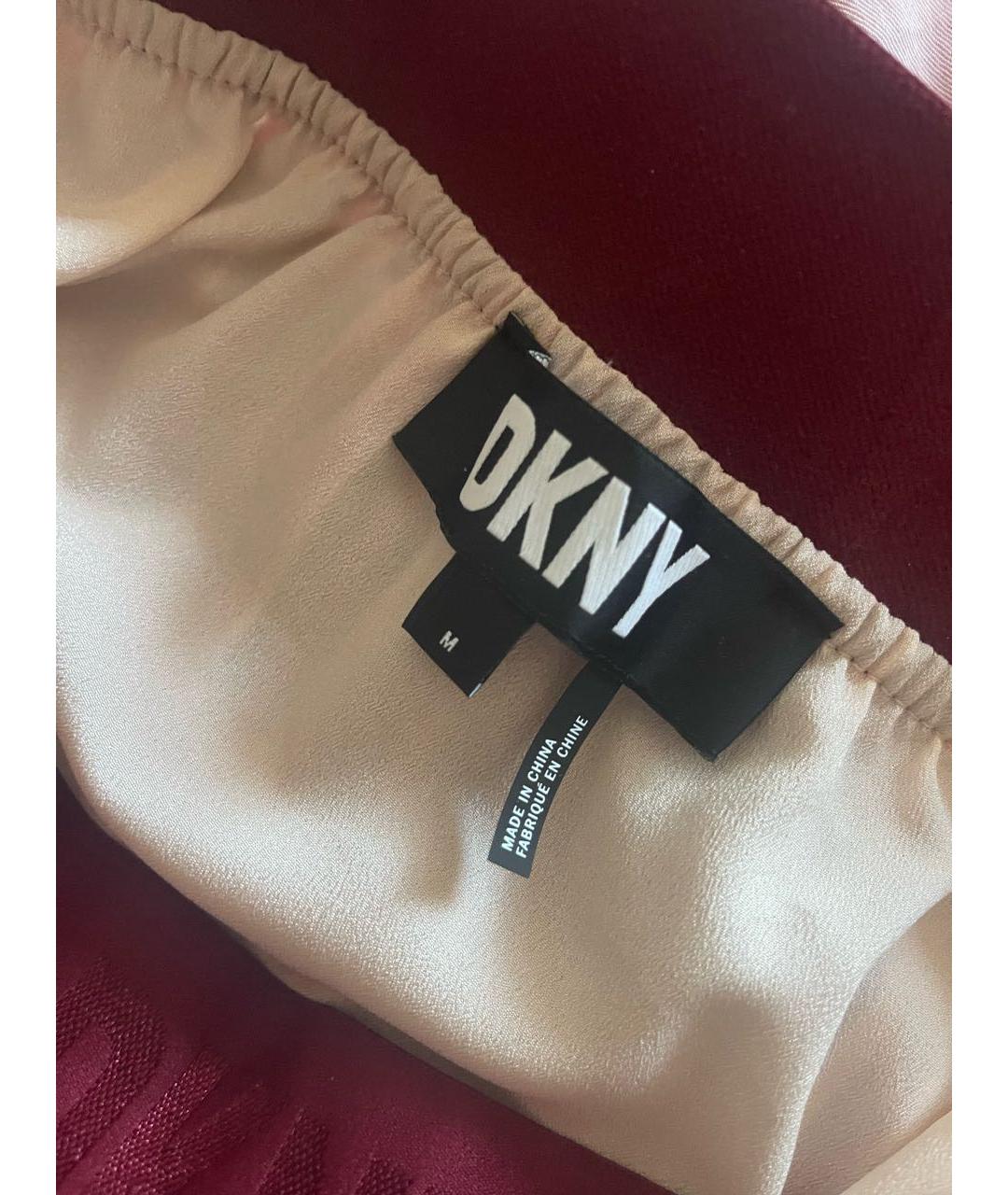 DKNY Бордовая полиэстеровая юбка макси, фото 3