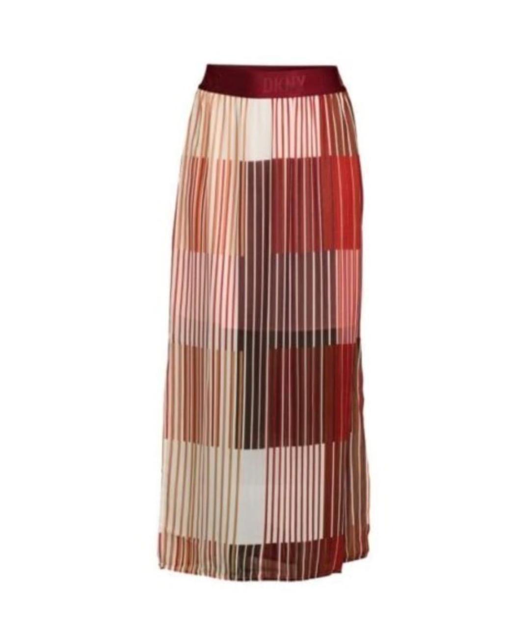 DKNY Бордовая полиэстеровая юбка макси, фото 8