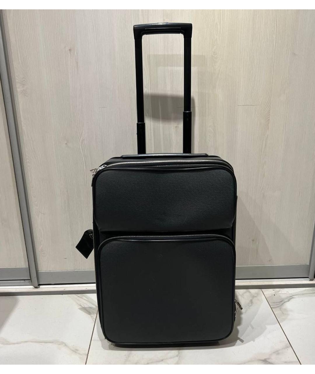 LOUIS VUITTON PRE-OWNED Черный кожаный чемодан, фото 4