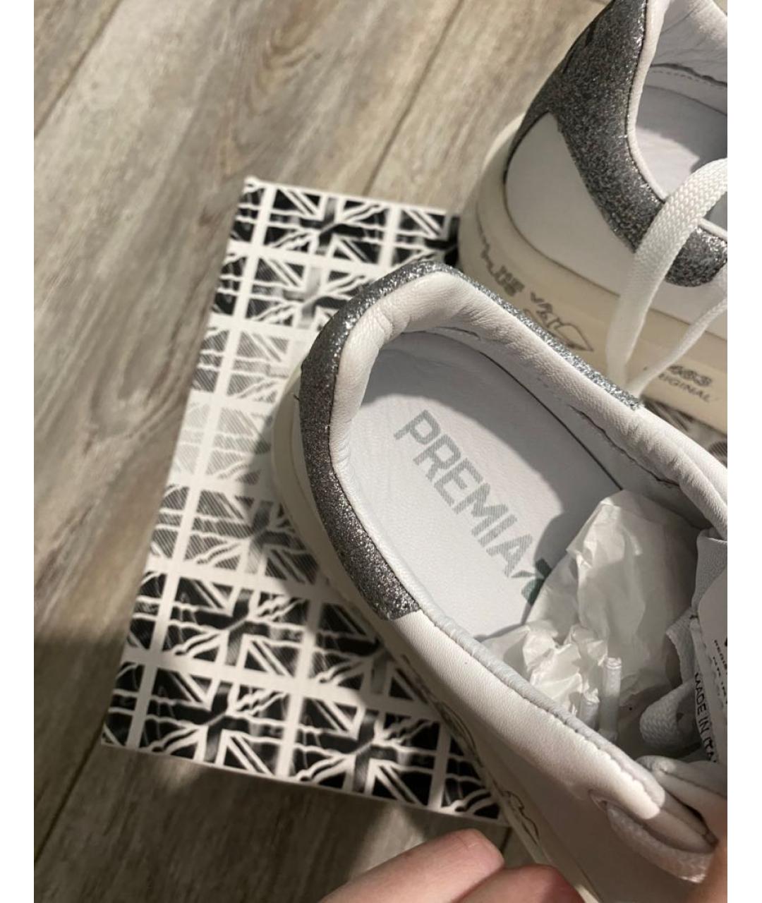 PREMIATA Белые кожаные кеды, фото 6