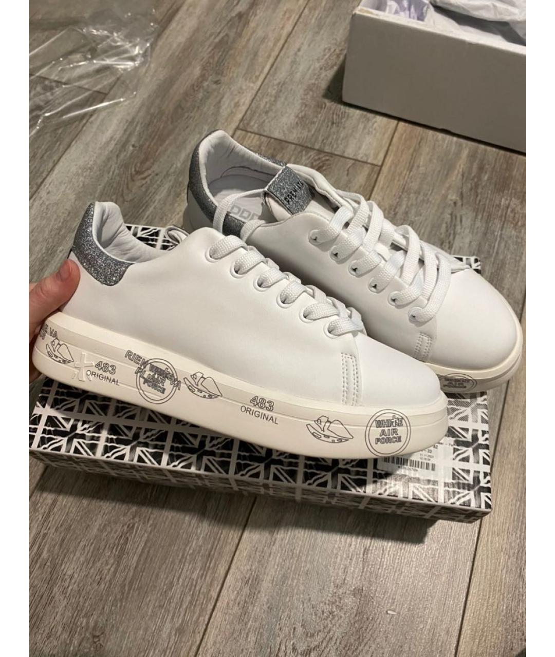 PREMIATA Белые кожаные кеды, фото 4