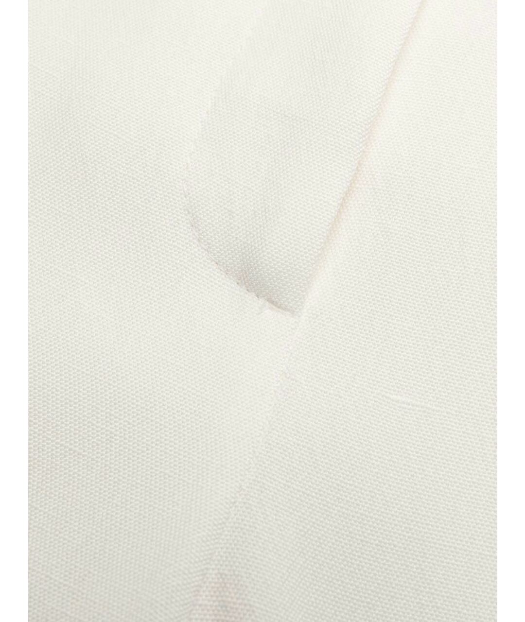 ERMANNO SCERVINO Белые льняные прямые брюки, фото 6