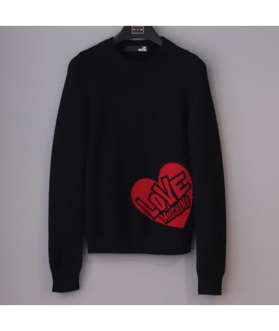 LOVE MOSCHINO Черный шерстяной джемпер / свитер, фото 5